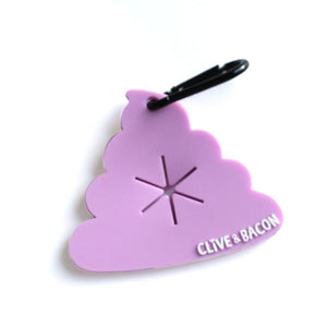 Lavender Super Pooper Dog Poop Holder - Clive and Bacon