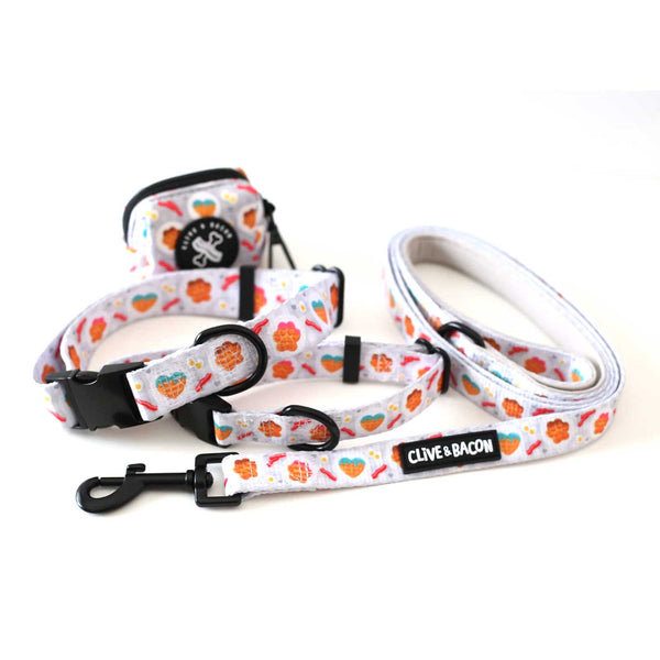 Woofles Padded Dog Leash - Clive and Bacon