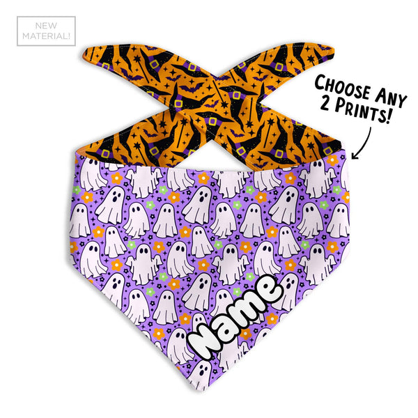 Double Sided Halloween Dog Bandana