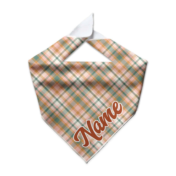 Acorn Plaid Cooling Dog Bandana - Clive and Bacon