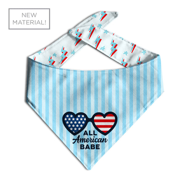 All American Babe Dog Bandana - Clive and Bacon