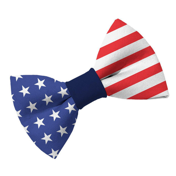 American Pup Flag Dog Bow Tie - Clive and Bacon