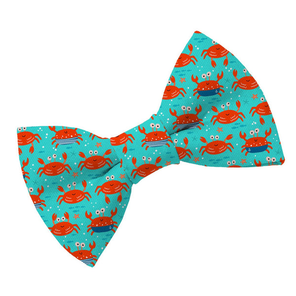 Aqua Crabby Bow Tie - Clive and Bacon