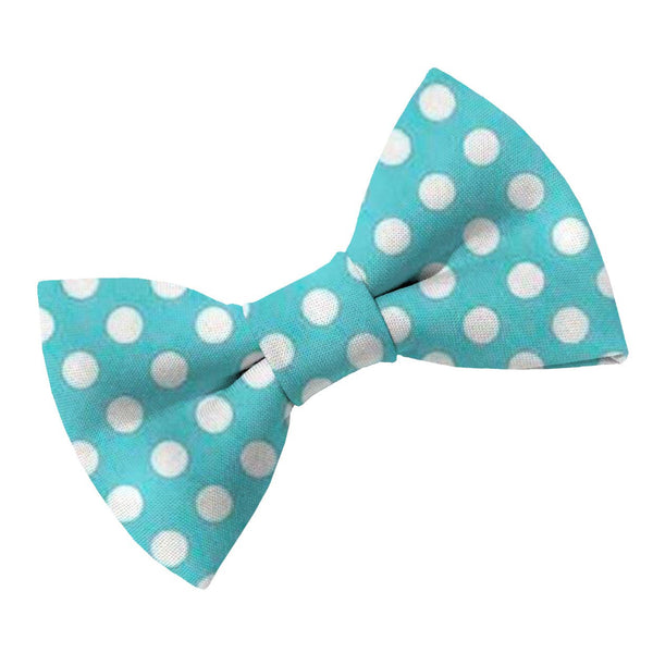 Aqua Dot Dot Dog Bow Tie - Clive and Bacon