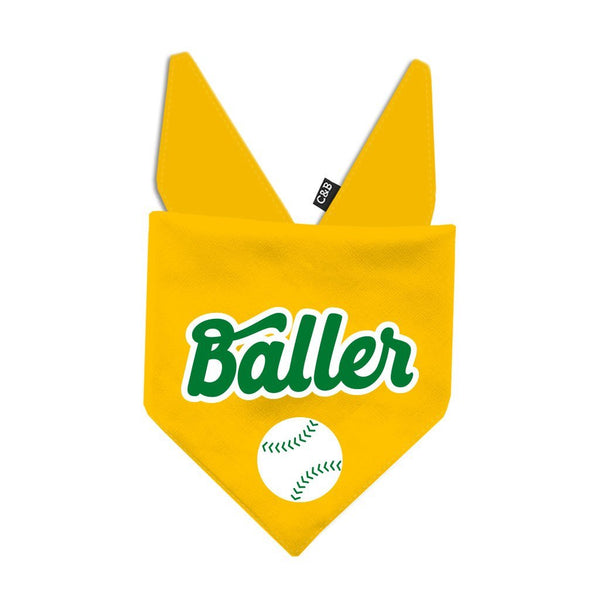 Baller Baseball Dog Bandana - Clive and Bacon