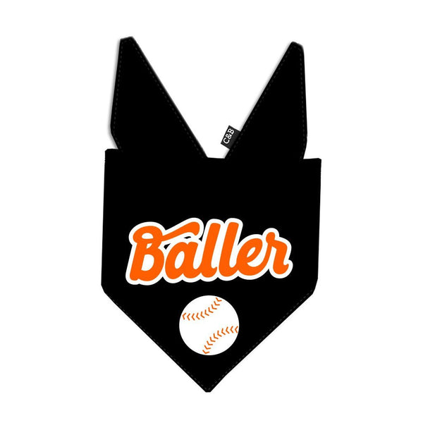 Baller Baseball Dog Bandana - Clive and Bacon