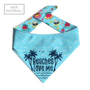 Beaches Love Me Dog Bandana - Clive and Bacon