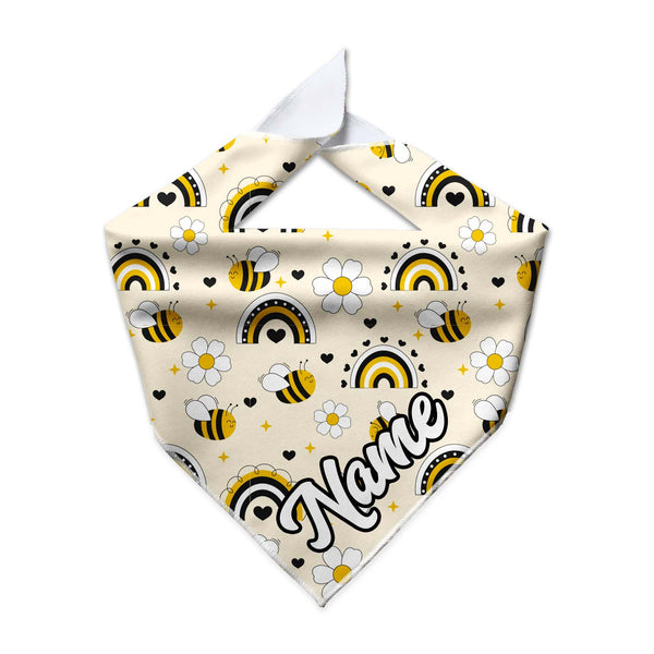 Bee Happy Cooling Dog Bandana - Clive and Bacon