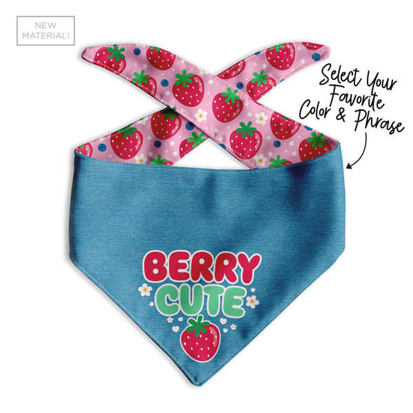 Berry Cute Dog Bandana - Clive and Bacon