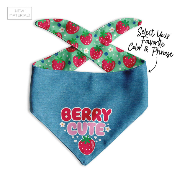 Berry Cute Dog Bandana - Clive and Bacon