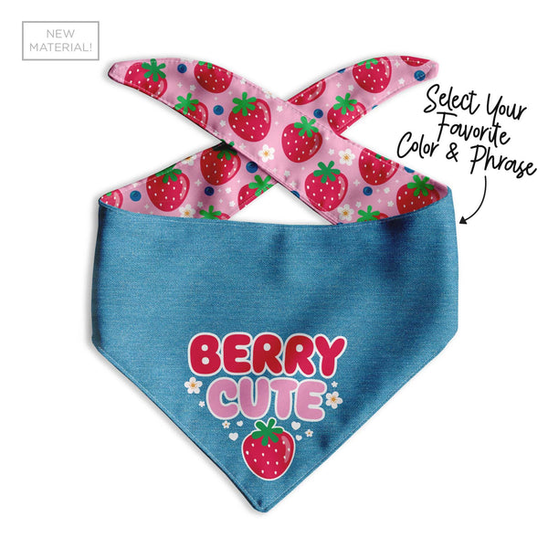 Berry Cute Dog Bandana - Clive and Bacon