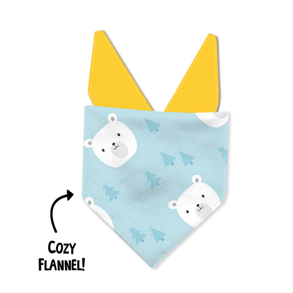 Big Brother Bear Flannel Dog Bandana - Clive and Bacon