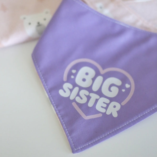 Big Sister Bear Flannel Dog Bandana - Clive and Bacon