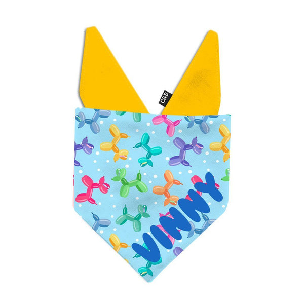 Blue Balloon Pup Dog Bandana - Clive and Bacon