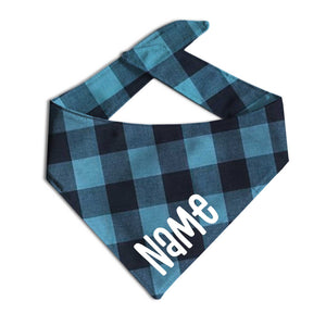 Blue Buffalo Plaid Dog Bandana - Clive and Bacon
