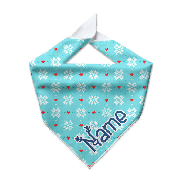Blue Cozy Sweater Cooling Dog Bandana - Clive and Bacon