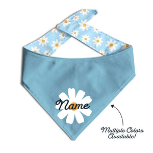 Blue Daisy Flower Dog Bandana - Clive and Bacon