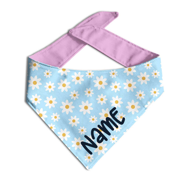 Blue Daisy Flower Dog Bandana - Clive and Bacon