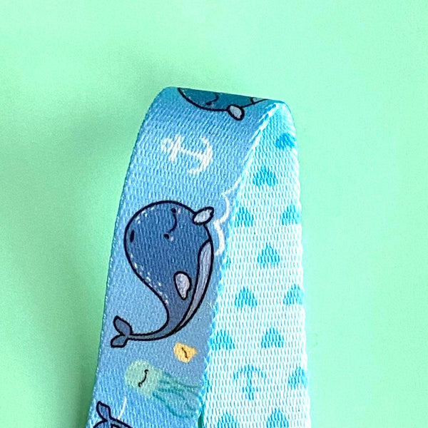 Blue Whales Dog Collar - Clive and Bacon