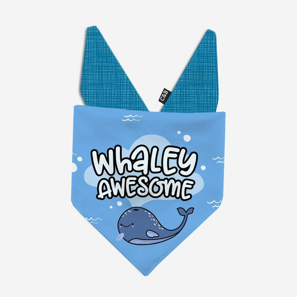 Blue Whaley Awesome Dog Bandana - Clive and Bacon