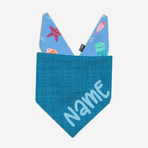 Blue Whaley Awesome Dog Bandana - Clive and Bacon