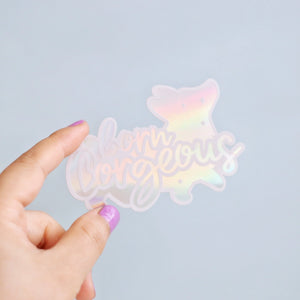Born Corgeous Hologram Sticker - Clive and Bacon