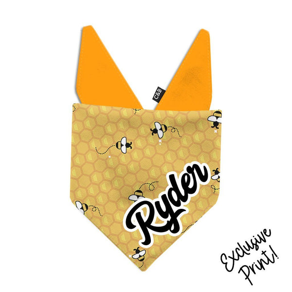 Bumblebee Dog Bandana - Clive and Bacon