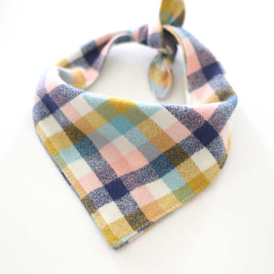 Camomile Flannel Dog Bandana - Clive and Bacon
