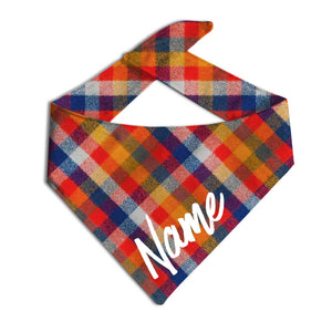 Cayenne Flannel Dog Bandana - Clive and Bacon