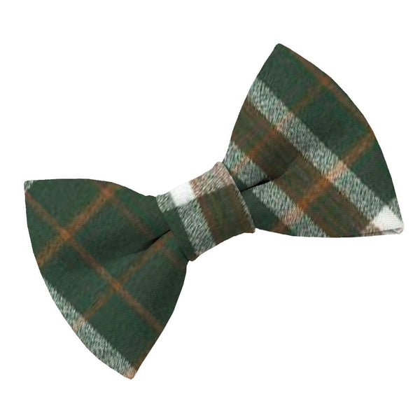 Cedar Flannel Dog Bow Tie - Clive and Bacon