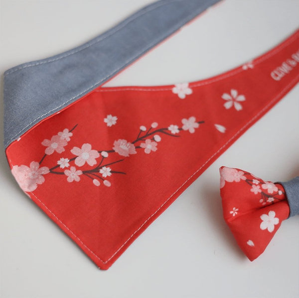 Cherry Blossoms Personalized Dog Bandana - Clive and Bacon