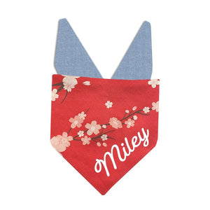 Cherry Blossoms Personalized Dog Bandana - Clive and Bacon