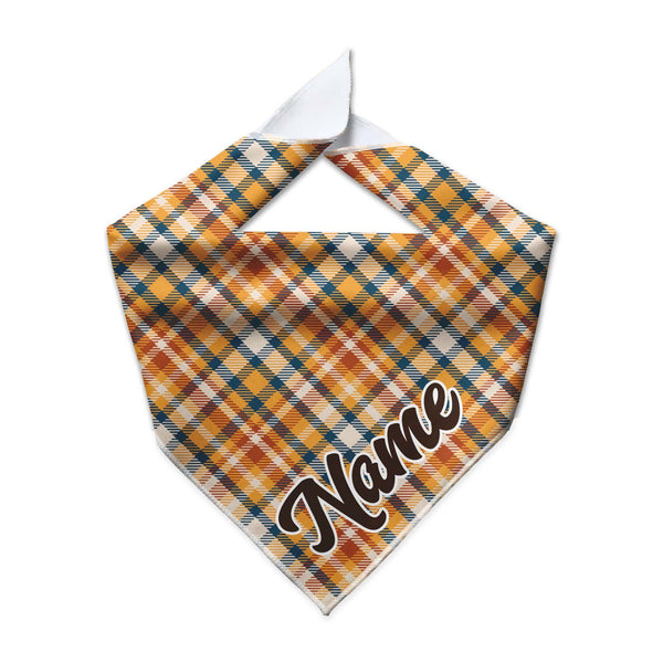 Chestnut Plaid Cooling Dog Bandana - Clive and Bacon