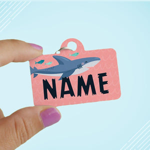 Chomp Chomp Shark Pet ID Tag - Clive and Bacon