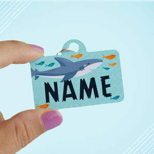 Chomp Chomp Shark Pet ID Tag - Clive and Bacon
