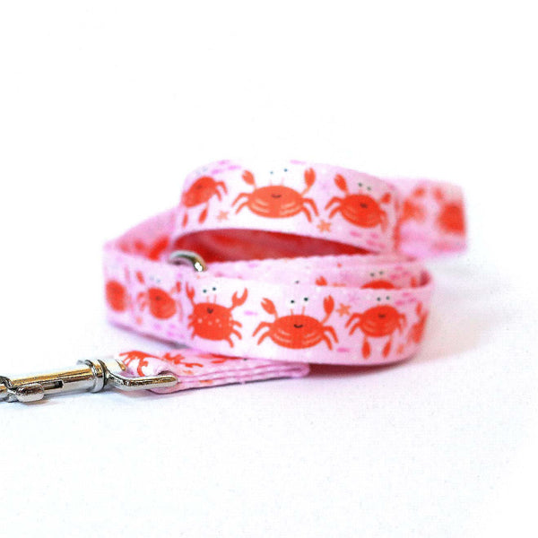 Clawsome Crab Dog Leash | Pink - Clive and Bacon