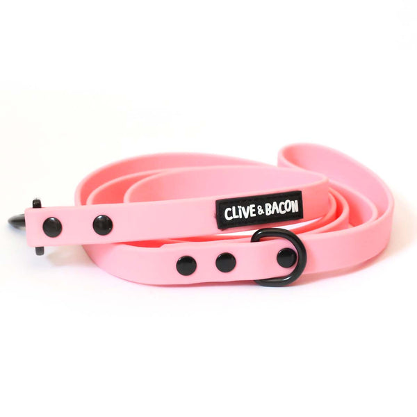 Coral Waterproof Dog Leash - Clive and Bacon