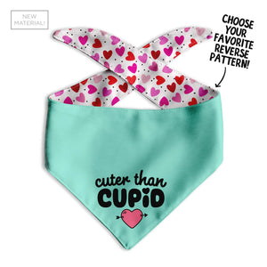 Cuter Than Cupid Dog Bandana - Clive and Bacon