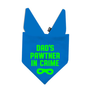 Dad's Pawtner in Crime Dog Bandana - Clive and Bacon