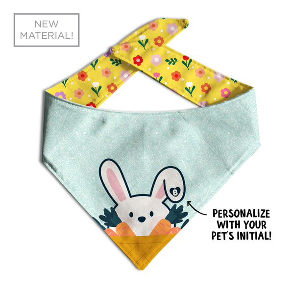 Easter Bunny Personalized Dog Bandana - Clive and Bacon
