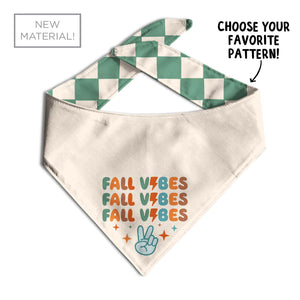 Fall Vibes Dog Bandana - Clive and Bacon