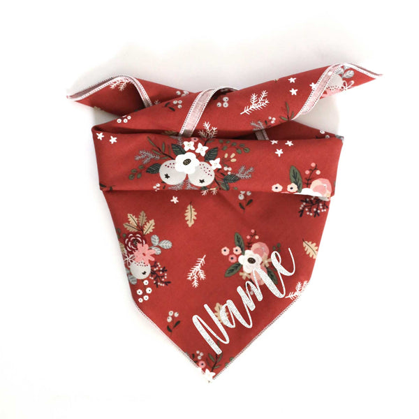 Festive Floral Dog Bandana - Clive and Bacon