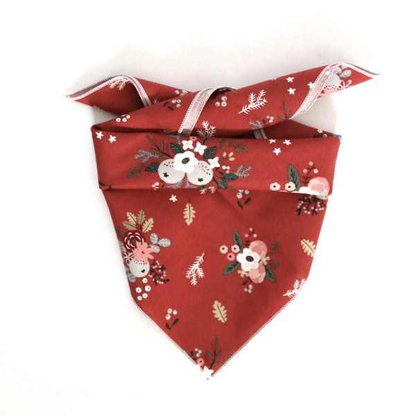 Festive Floral Dog Bandana - Clive and Bacon