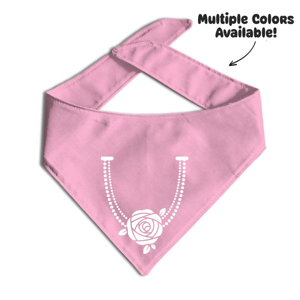 Floral Pearl Necklace Bandana - Clive and Bacon