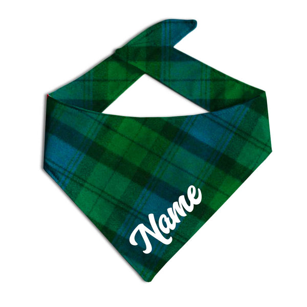 Forest Trails Flannel Dog Bandana - Clive and Bacon