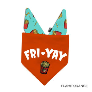 FriYay! French Fry Patch Dog Bandana | 2 Colors! - Clive and Bacon