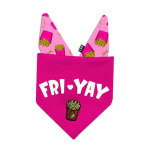 FriYay! French Fry Patch Dog Bandana | 2 Colors! - Clive and Bacon