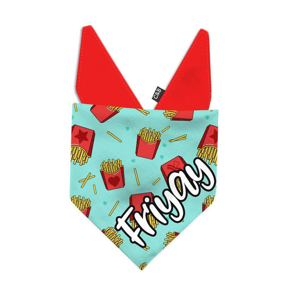 FriYay! French Fry Patch Dog Bandana | 2 Colors! - Clive and Bacon