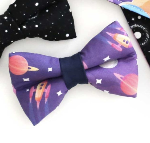 Galaxy Dog Bow Tie - Clive and Bacon