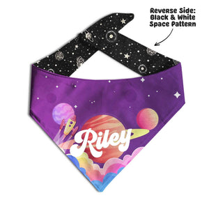 Galaxy Personalized Dog Bandana - Clive and Bacon